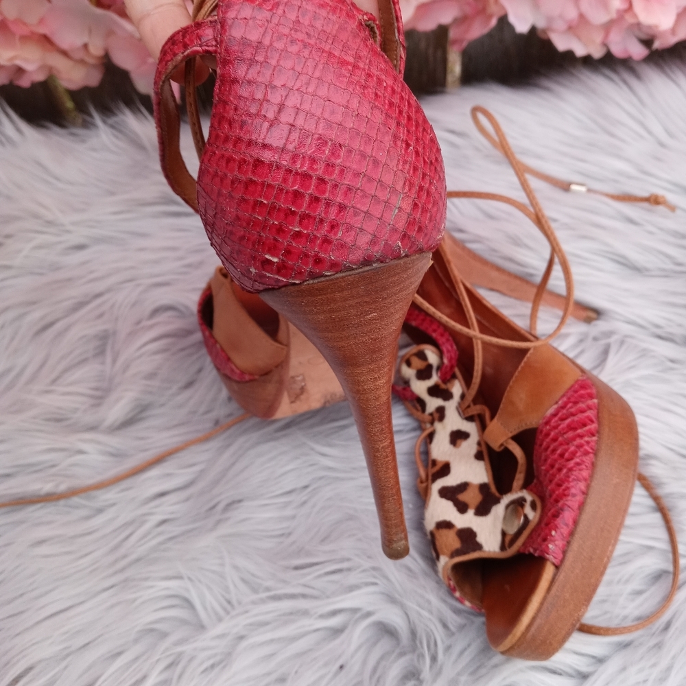 Aldo strappy wood heels size39 - Picture 6 of 8